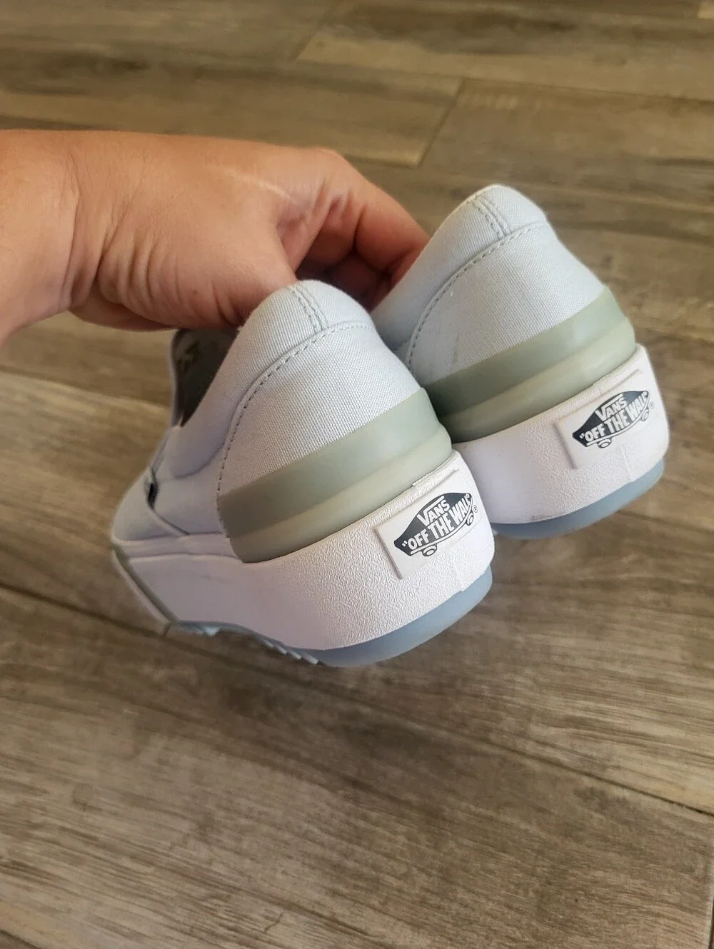Vans Pastel Light Blue Classic Slip-On Stacked Womans 10.5 Nwot